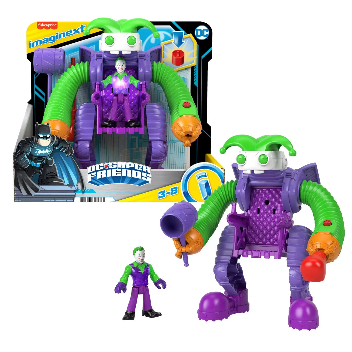 Fisher-Price Imaginext DC Super Friends jármű Joker figurával