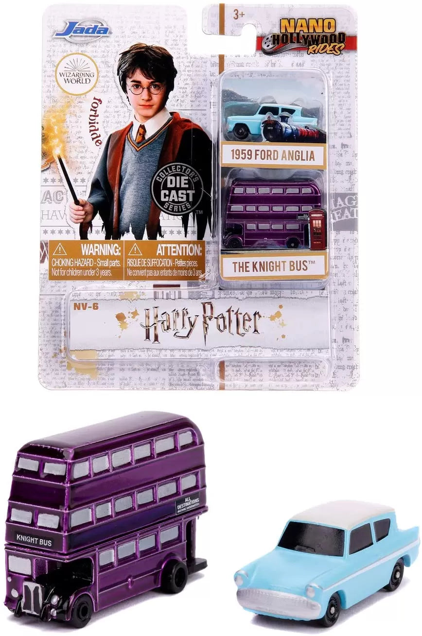 Harry Potter 2 db-os autós szett: a lovag busz és a Ford Anglia 1959