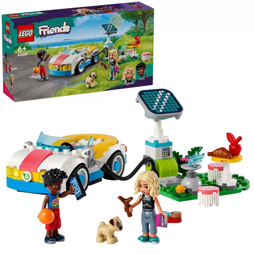 Lego Friends elektromos autó és töltő 42609