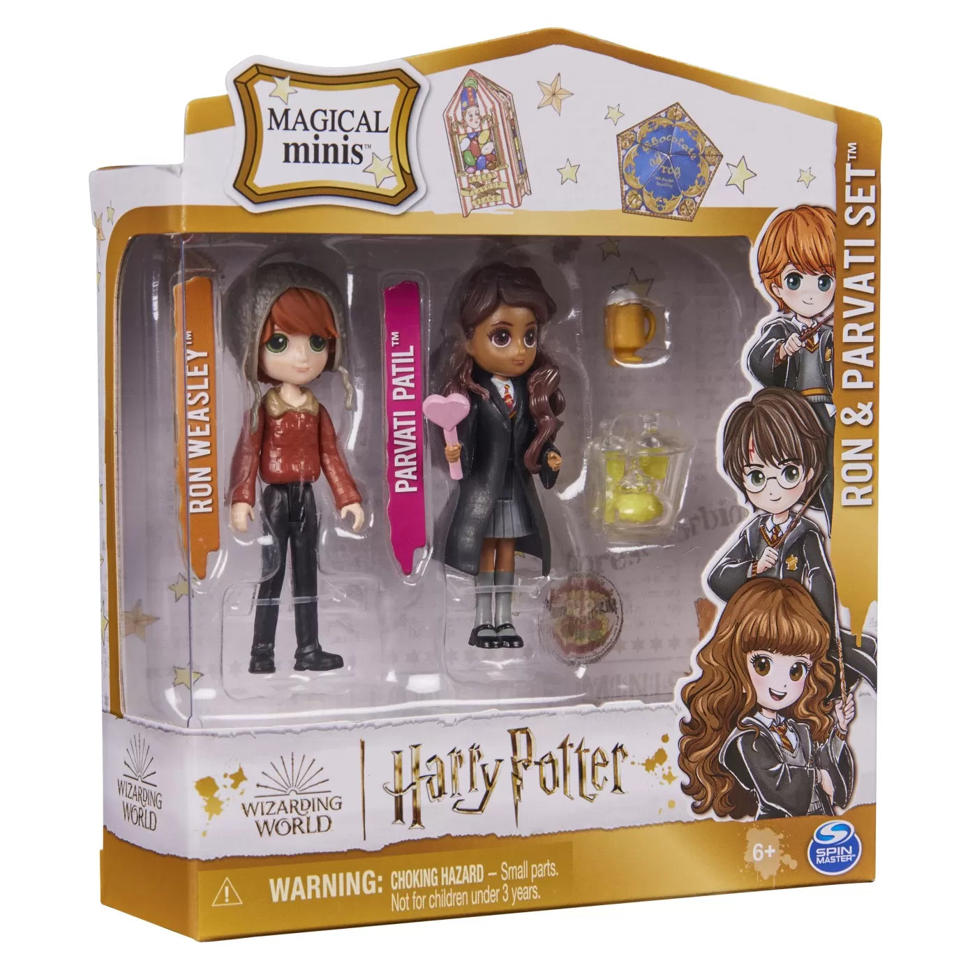 Harry Potter varázslóvilág varázslatos minifigura szett 2 Ron és Parvati figurával