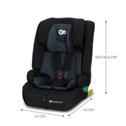 Scaun auto i-size, 76-150 cm, kinderkraft safety fix 2, black