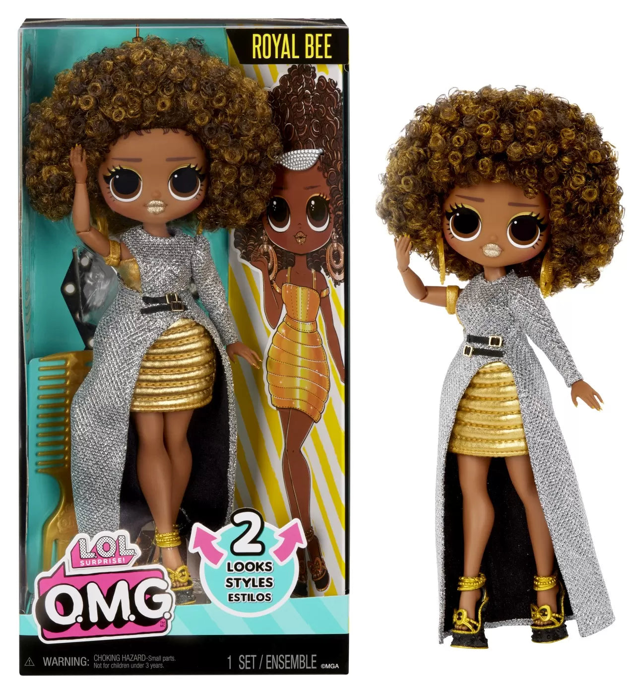 L.o.l. surprise! omg royal bee papusa fashionista cu accesorii
