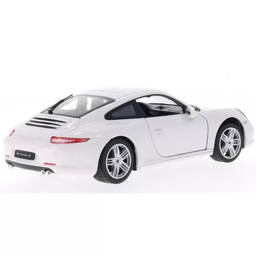 Porsche 911 fehér fém autó, 1-24 méretarány