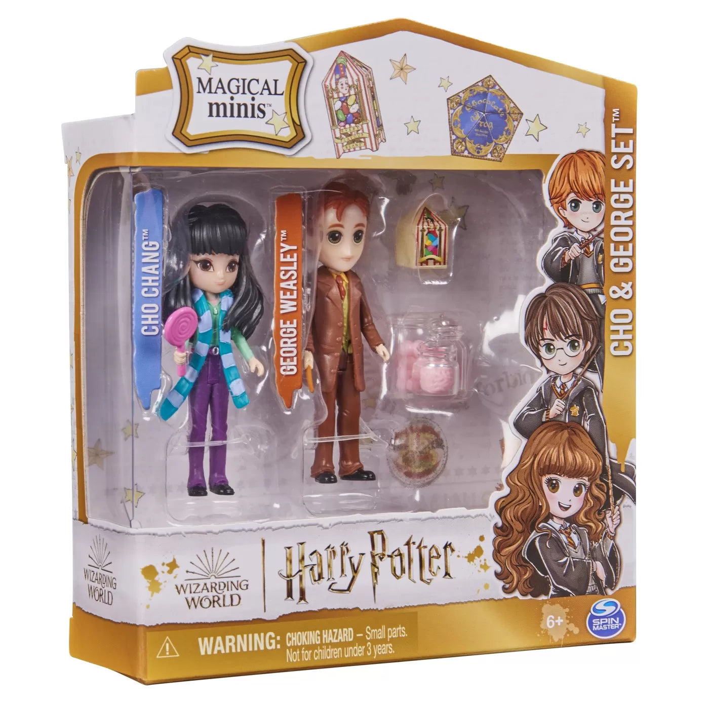 Harry Potter varázslóvilág varázslatos minifigura szett 2 db Cho és George figurával