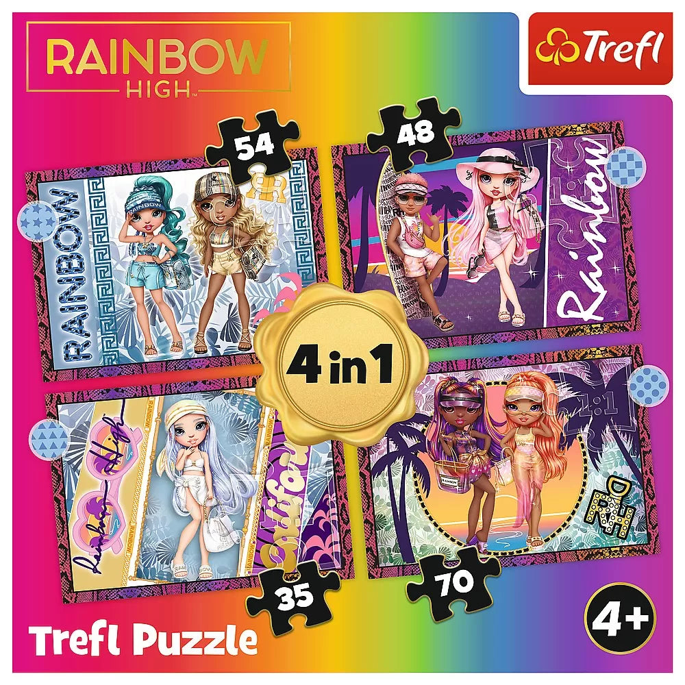 Puzzle trefl rainbow high 4in1 papusile fashion