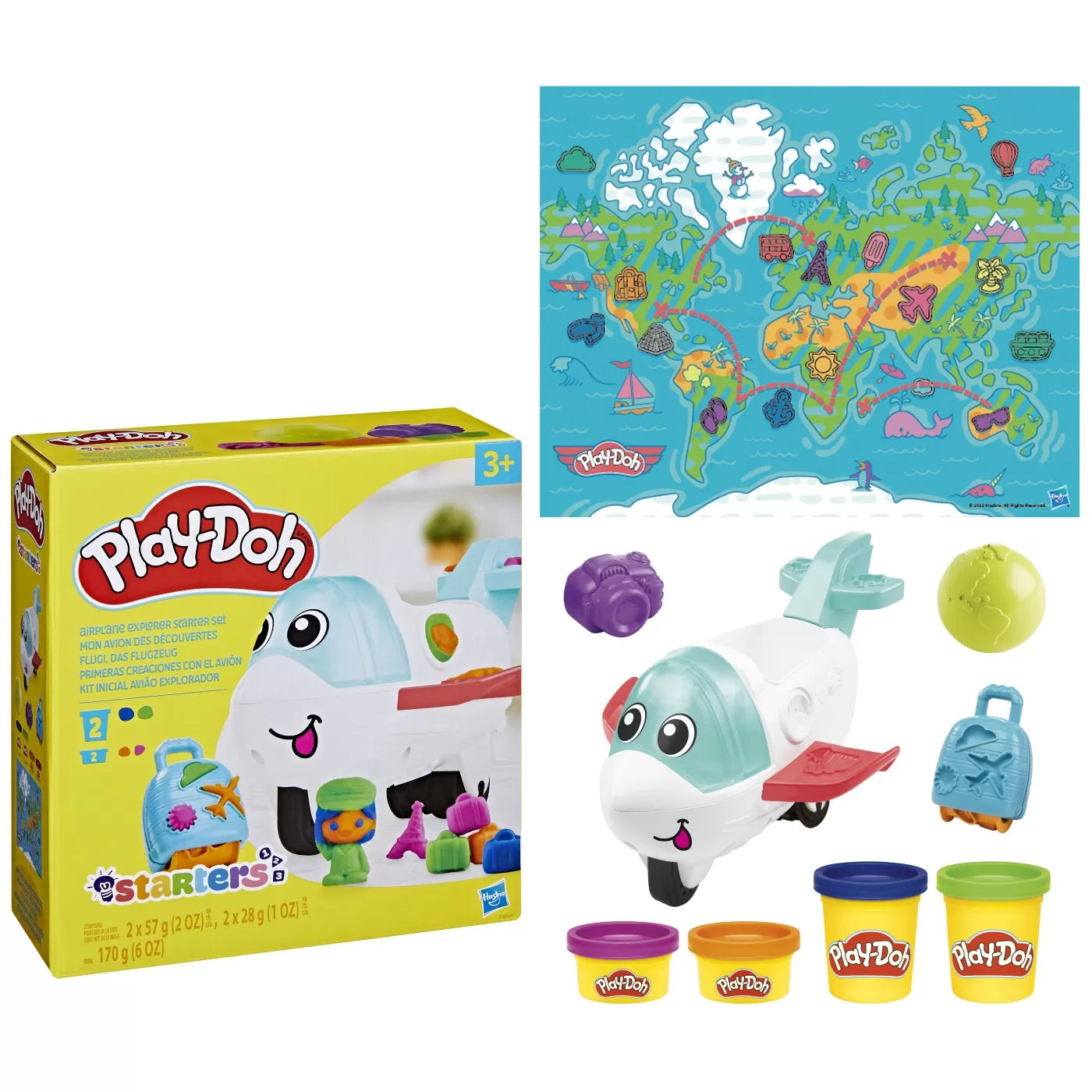 Play-Doh kezdőcsomagok repülővel utaznak