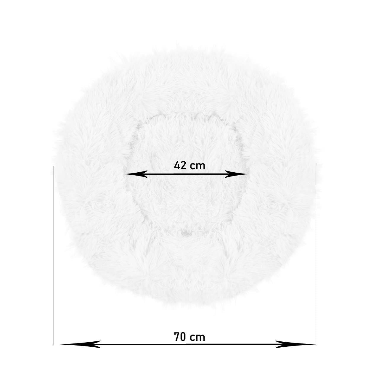 Culcus moale, pentru caine/pisica, roz murdar, 70 cm