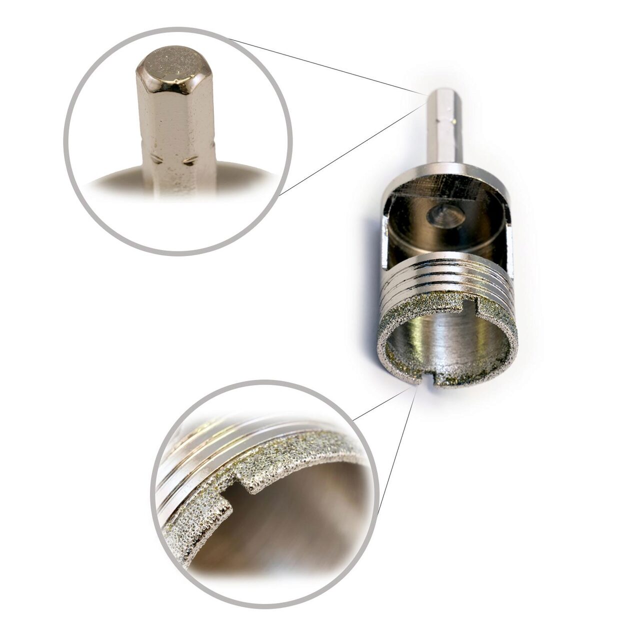 Gyémánt fúrókorona csempéhez, homokkőhöz, üveghez, kőhöz, terrakottához, 10 mm, Dedra