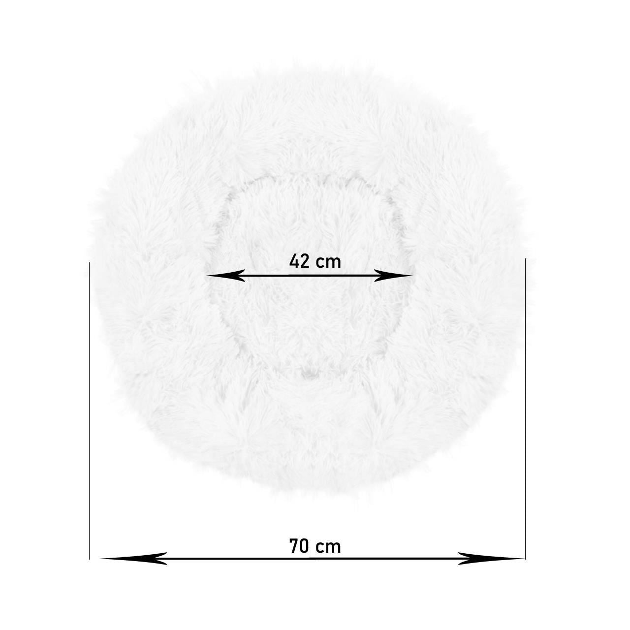 Culcus moale, pentru caine/pisica, crem, 70 cm