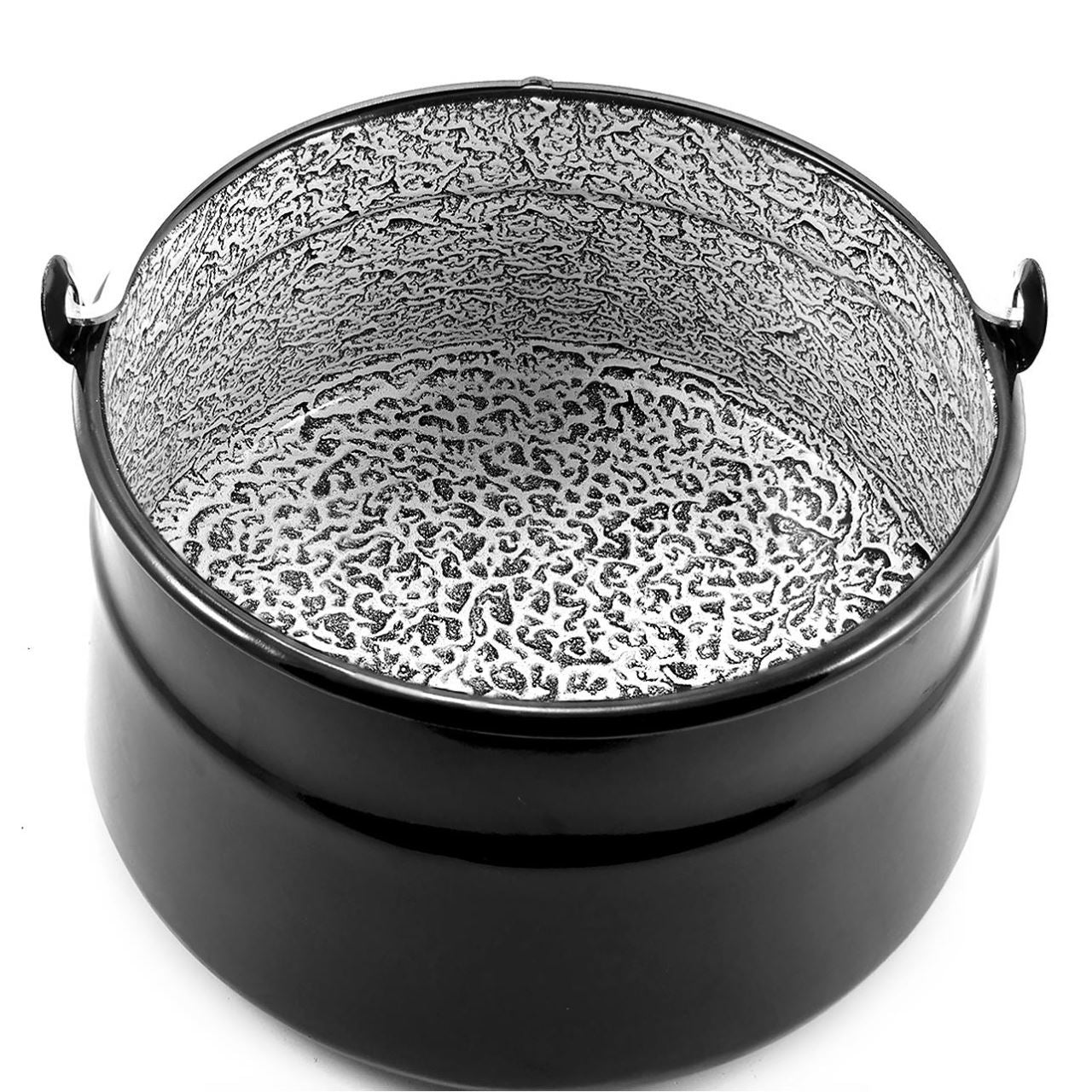 Zománcozott lábas füllel, lapos aljú, 10 literes, Perfect Home