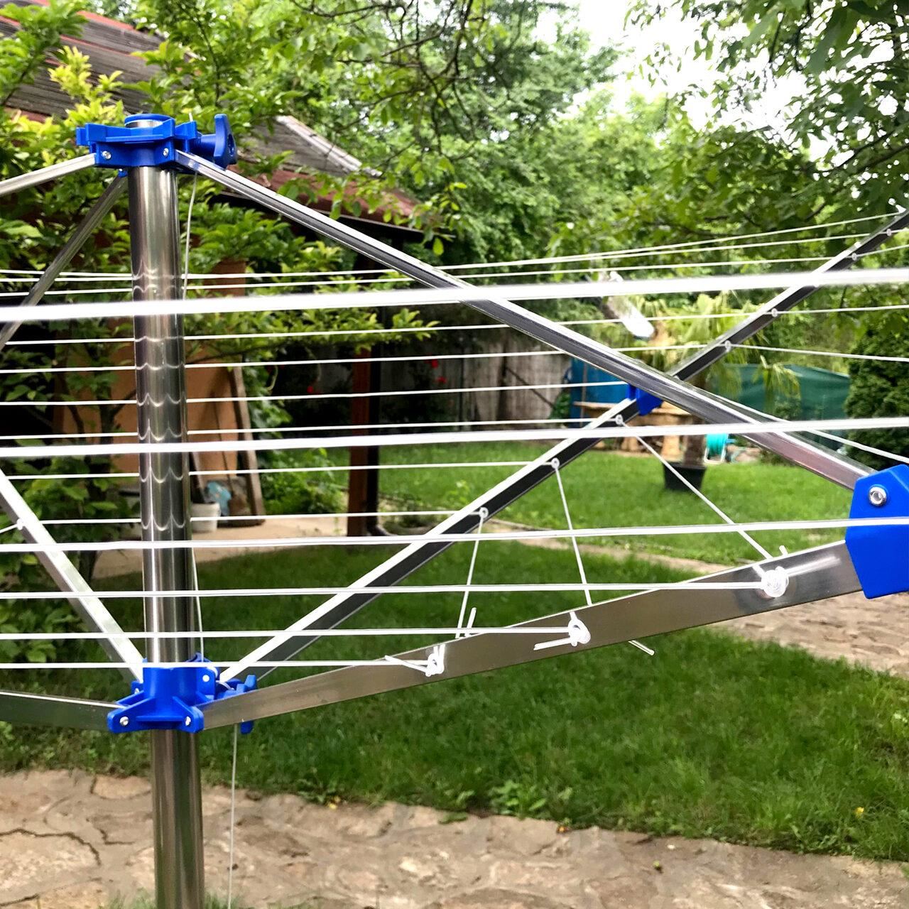 Uscator rufe, pentru exterior, 4 brate, capacitate de uscare 40 m