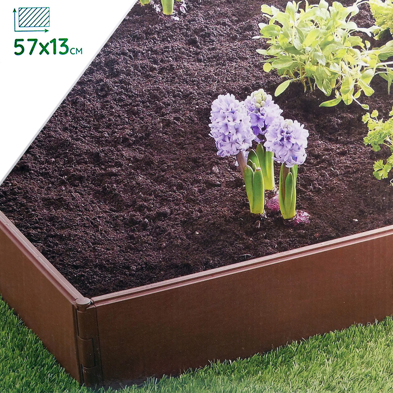 Cutie pentru flori, legume din polipropilena, 8 piese 57x13cm