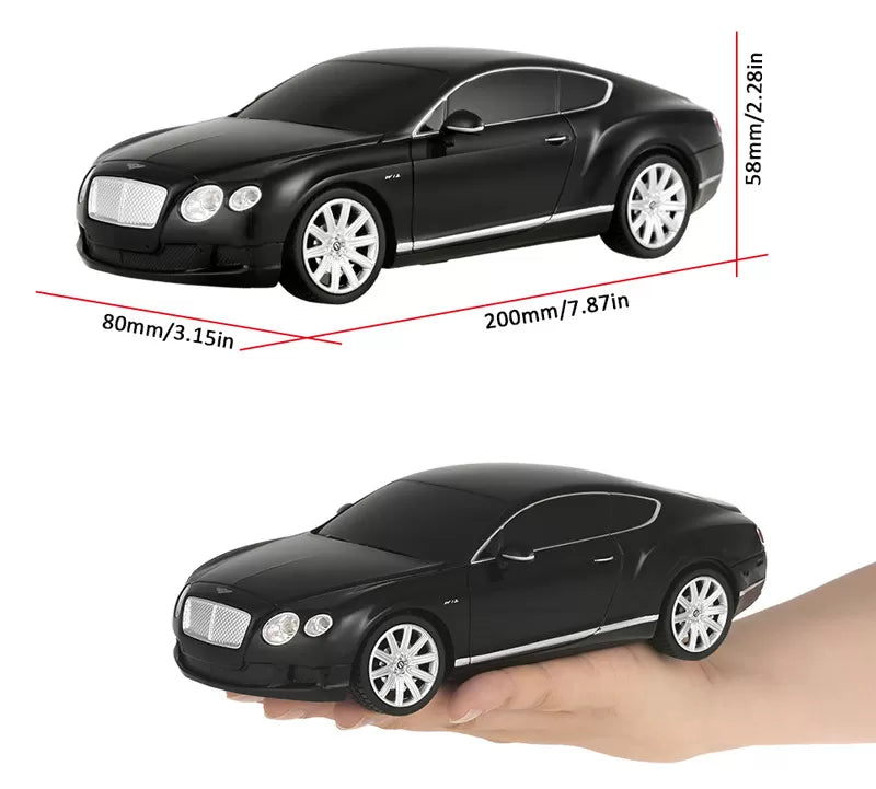Bentley Continental GT fekete távirányítós autó 1:24 méretarány