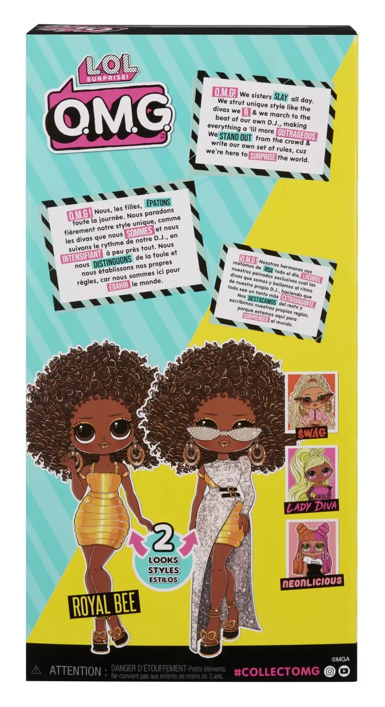 L.o.l. surprise! omg royal bee papusa fashionista cu accesorii