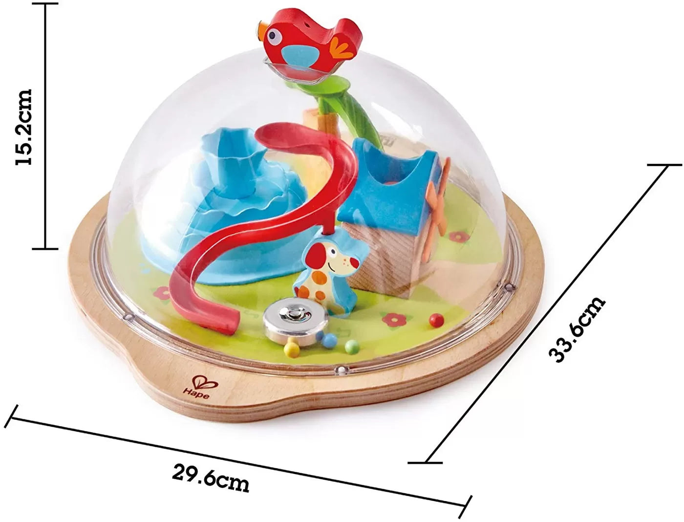 Hape mágneses labirintus színes golyókkal