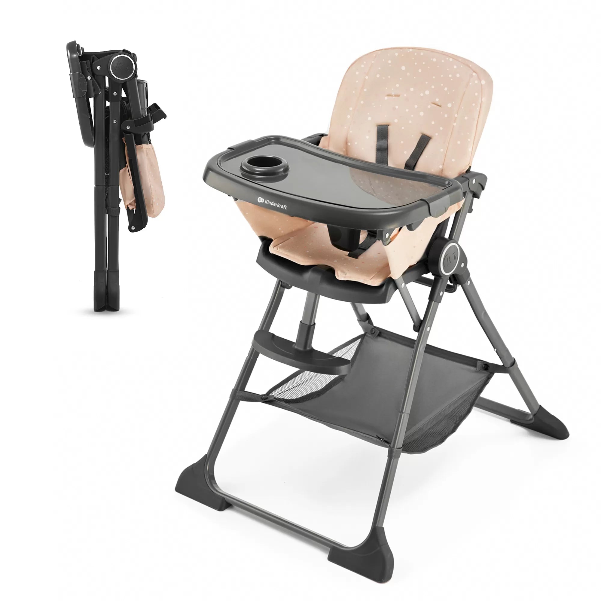 Scaun de masa kinderkraft foldee, pliabil, pink