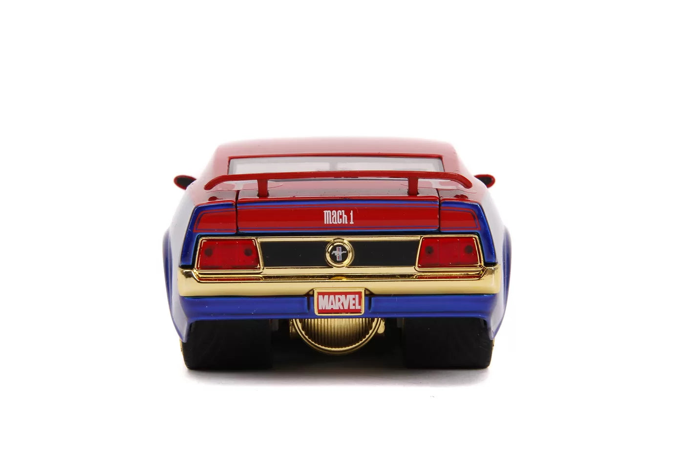 Captain Marvel 1973 Ford Mustang Mach 1 öntött autómodell, 1-24 méretarányú