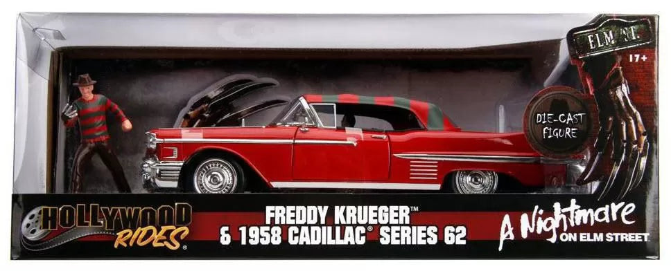 Freddy Krueger 1958 Cadillac Model 62 fém modellautó 1-24 méretarányú