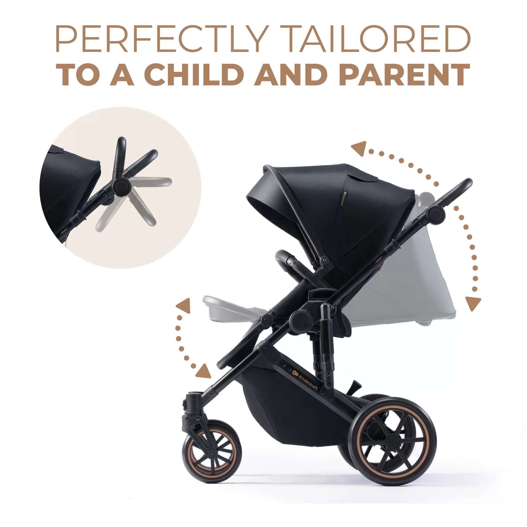 Carucior 2 in 1 kinderkraft prime 2, venezian black