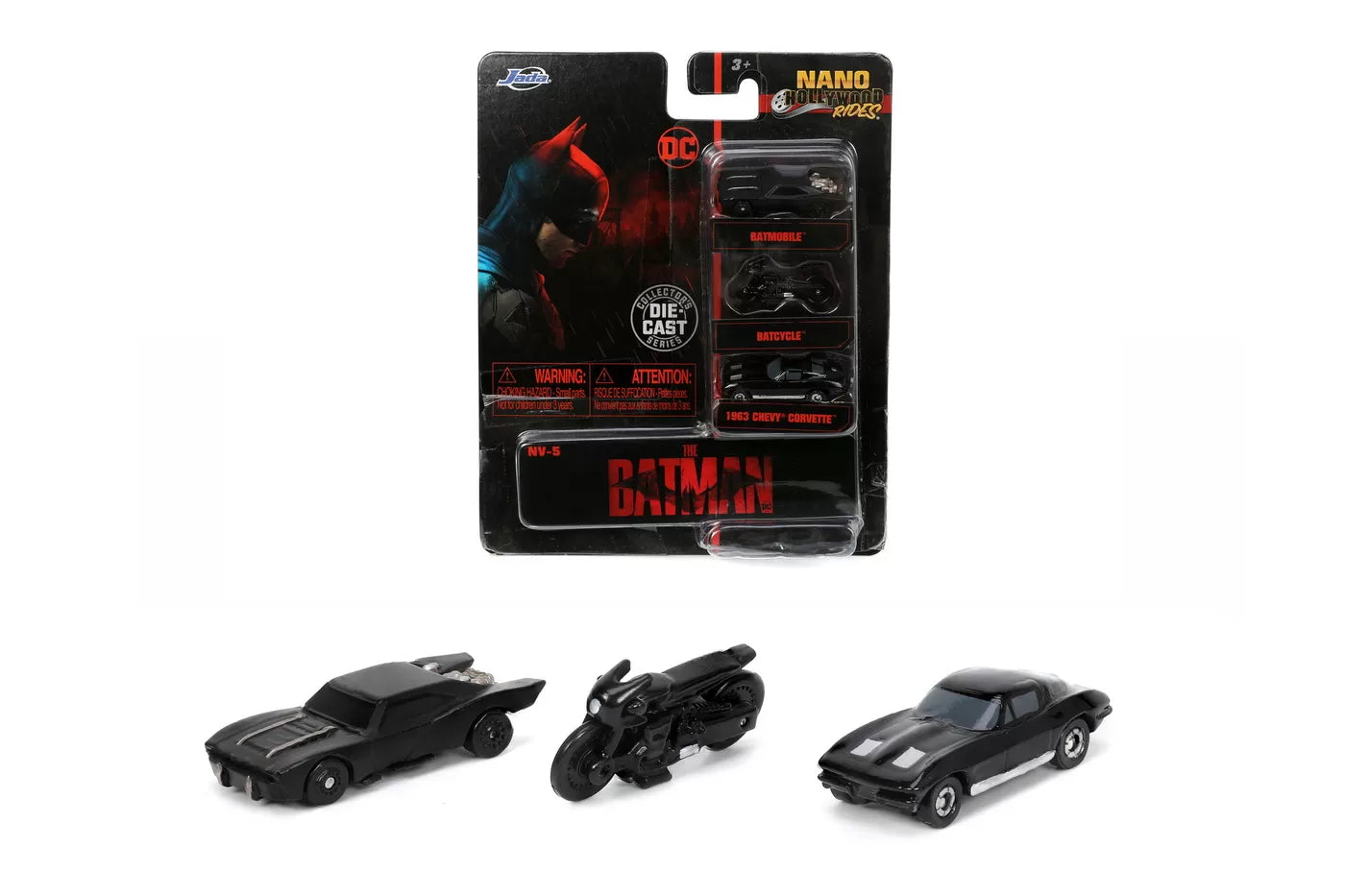 Jada 3 darabos nano batman járművekből álló készlet 4cm