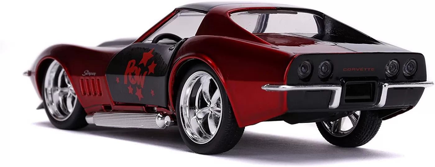 Harley Quinn 1969-es Corvette Stingray fém autó 1-32 méretarányban