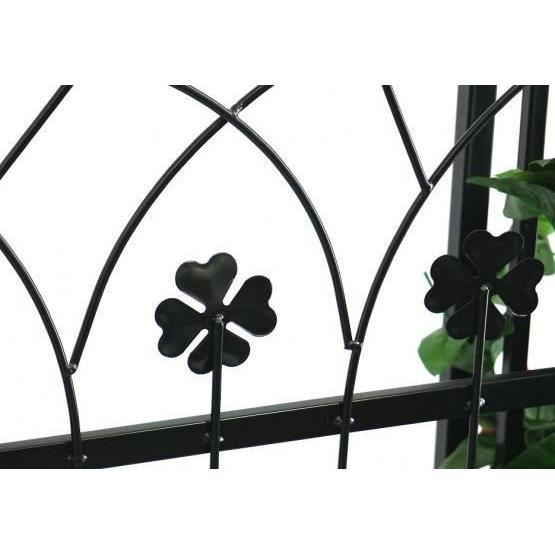 Fém íves pergola kertbe, kapuval, 106x50x217 cm