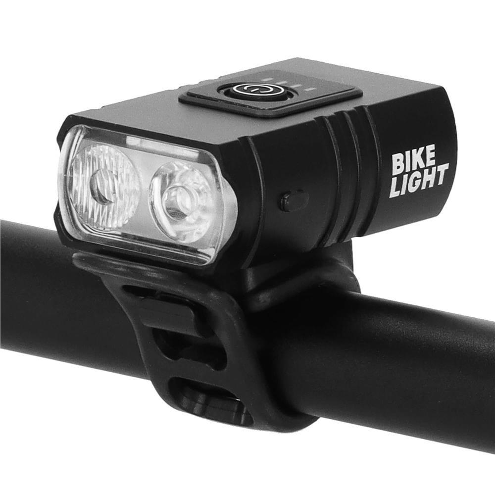 Set stop si far pentru bicicleta, Springos, LED, 6/4 moduri iluminare, aluminiu si plastic, incarcare USB, 6.5x3.5x2.5 cm