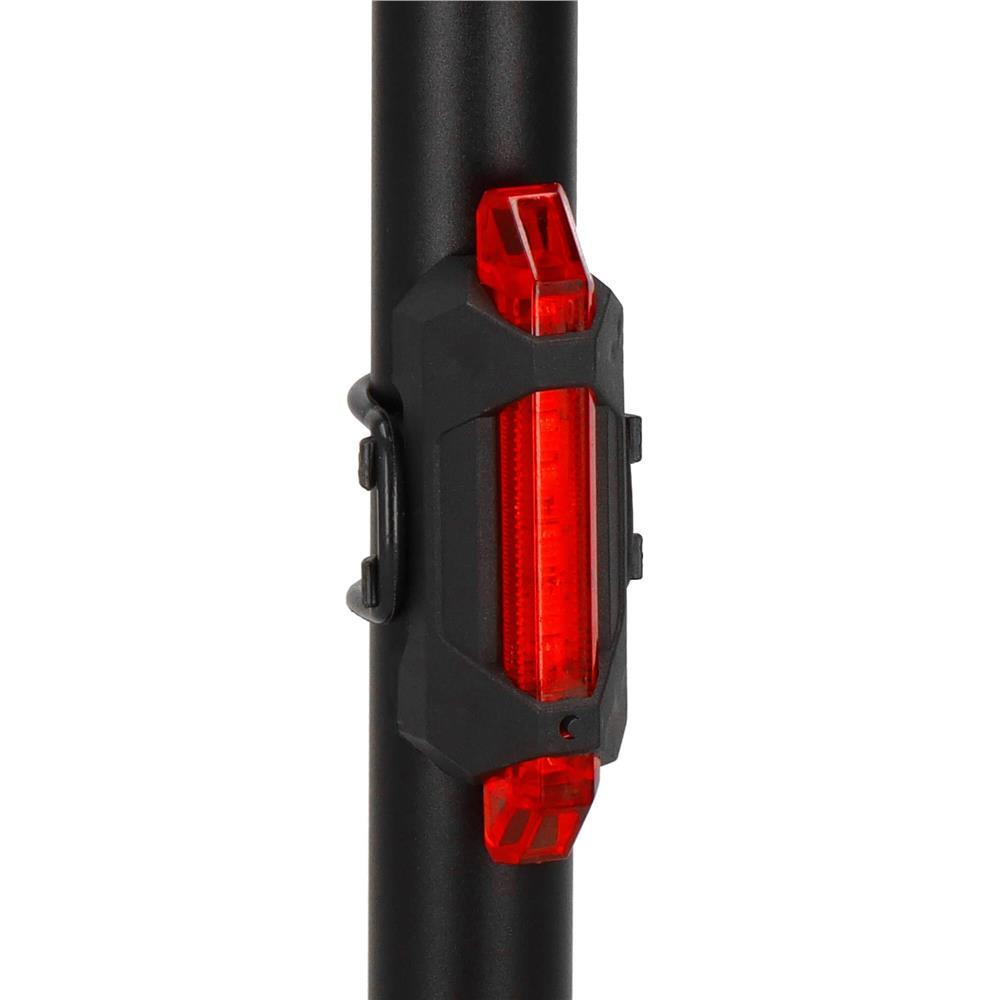 Set stop si far pentru bicicleta, Springos, LED, 6/4 moduri iluminare, aluminiu si plastic, incarcare USB, 6.5x3.5x2.5 cm