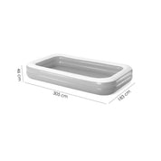 Piscina gonflabila pentru copii, dreptunghiulara, albastru, 305x183x46 cm, Bestway Family