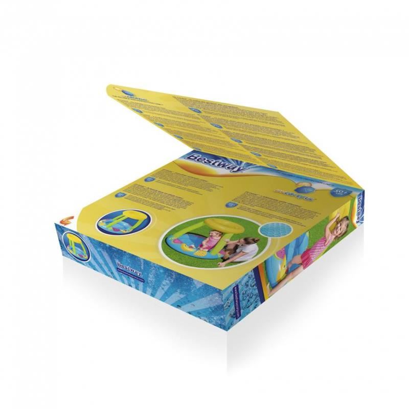 Felfújható gyerekmedence, kerek, tetővel, kék, 94x89x79 cm, Bestway Fruit