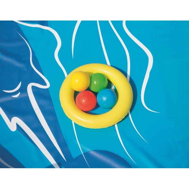 Felfújható gyerekmedence csúszdával, 265x265x104 cm, Bestway Laguna Lava