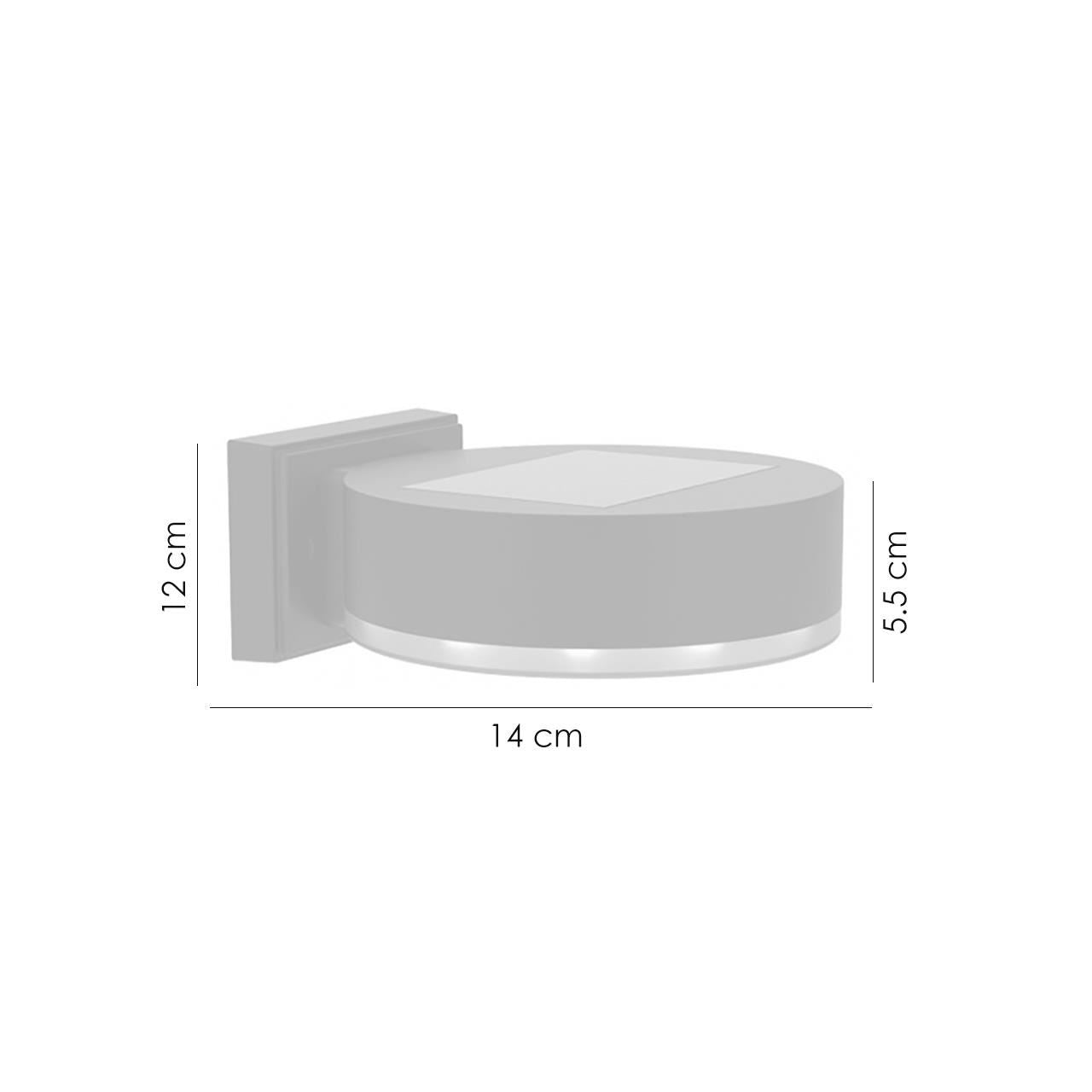 Lampa solara de perete/gard, LED, set 2 buc, 14x12x5.5 cm