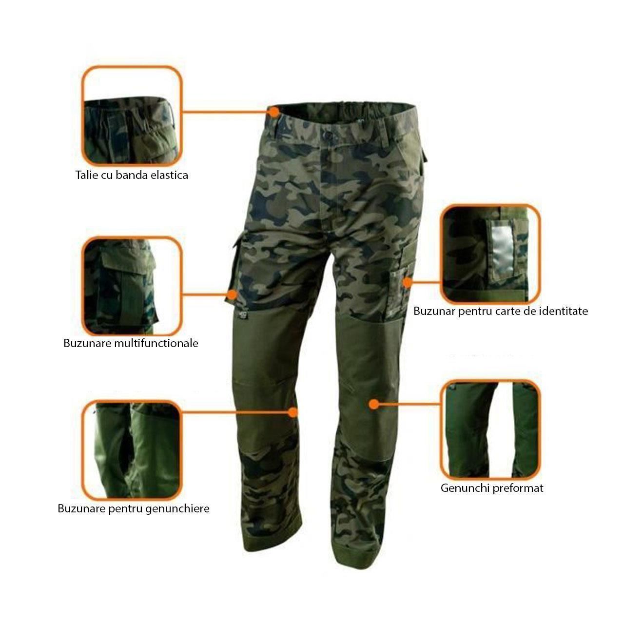 Munkanadrág, terepszínű, terepszínű modell, XXXL/58-as méret, NEO