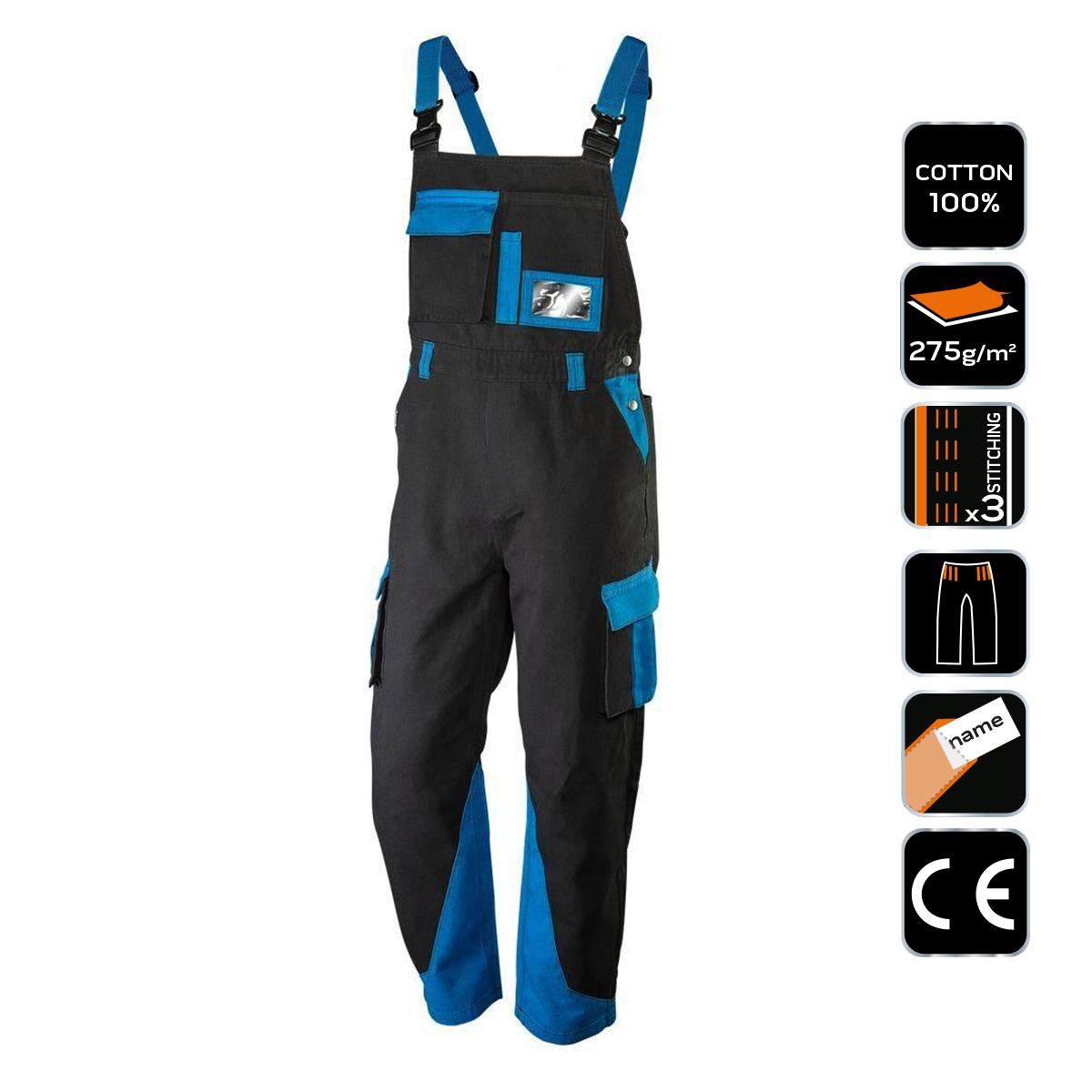 Pantaloni de lucru cu pieptar, salopeta, model HD Plus, marimea L/52, NEO