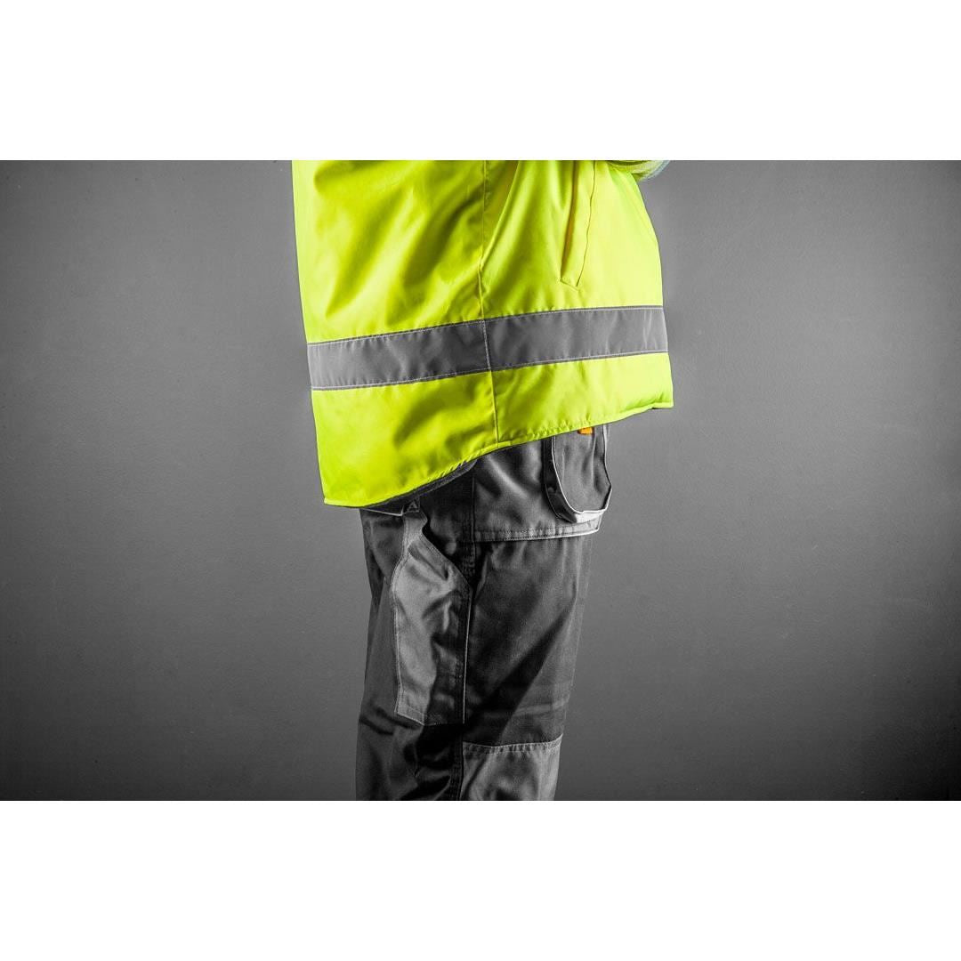 Kétoldalas fényvisszaverő munkamellény, sárga/fekete, XXL/58. sz., Neo Tools, 81-520-XXL