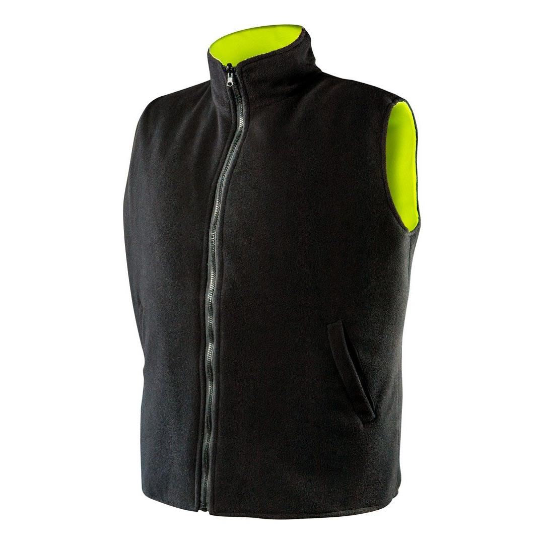 Kétoldalas fényvisszaverő munkamellény, sárga/fekete, XXL/58. sz., Neo Tools, 81-520-XXL