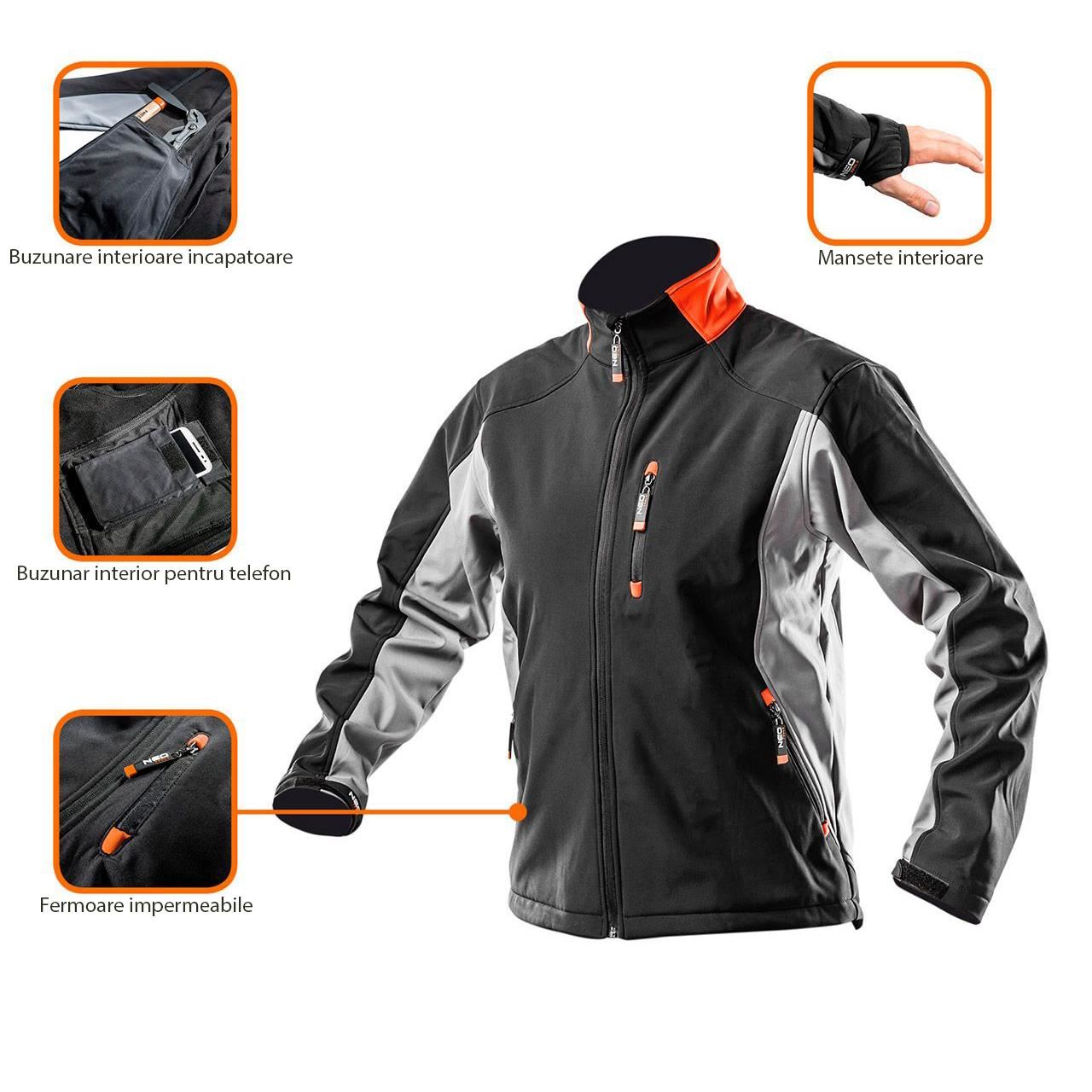Softshell munkakabát, kültéri modell, XXL/58-as méret, NEO