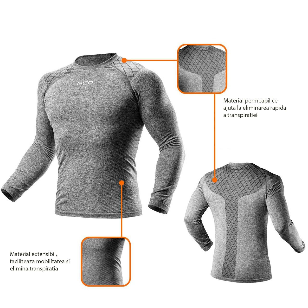 Bluza de corp termica, model Warm, marimea S/M, 48/50, NEO