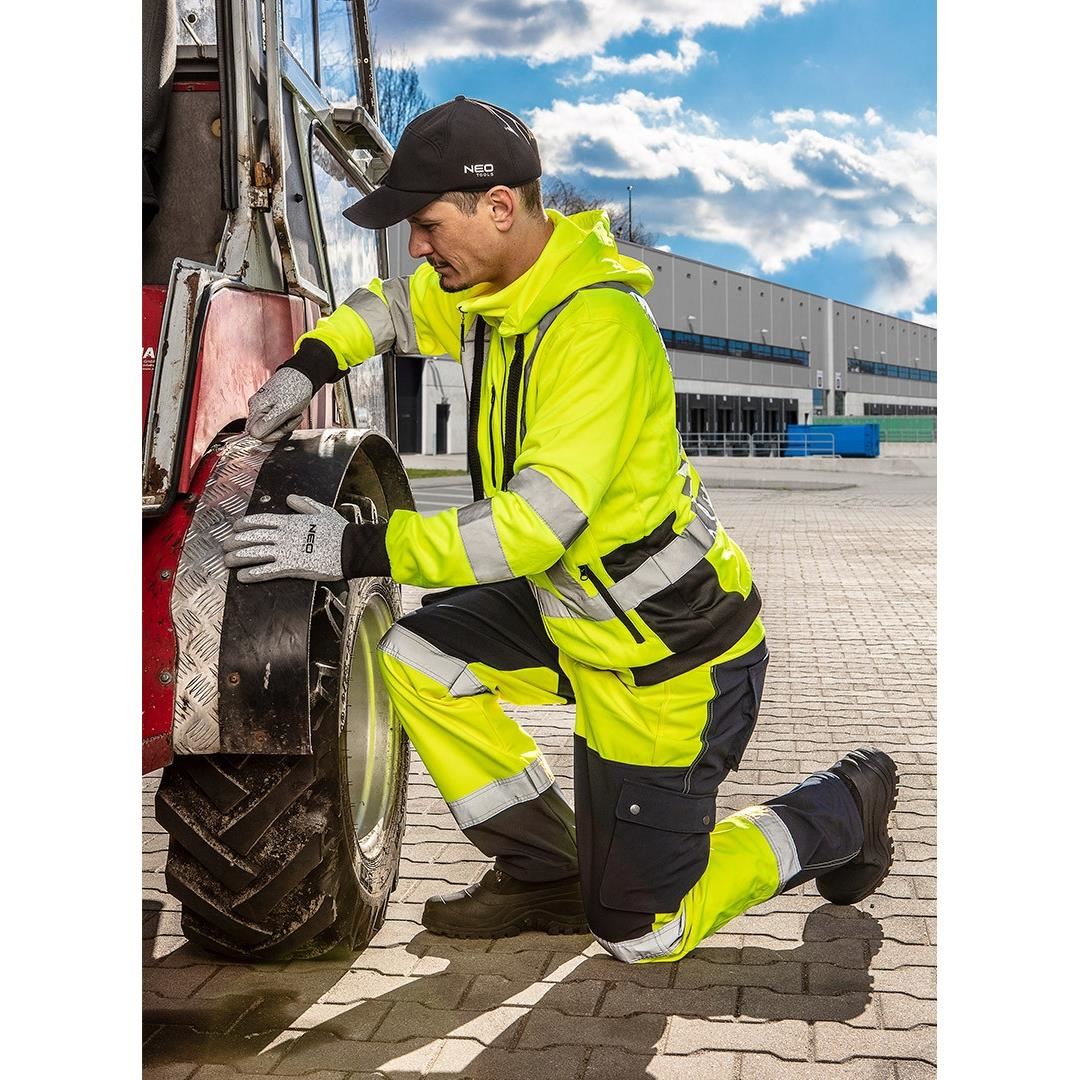 Fényvisszaverős pulóver, sárga, Visibility modell, S/48-as méret, NEO