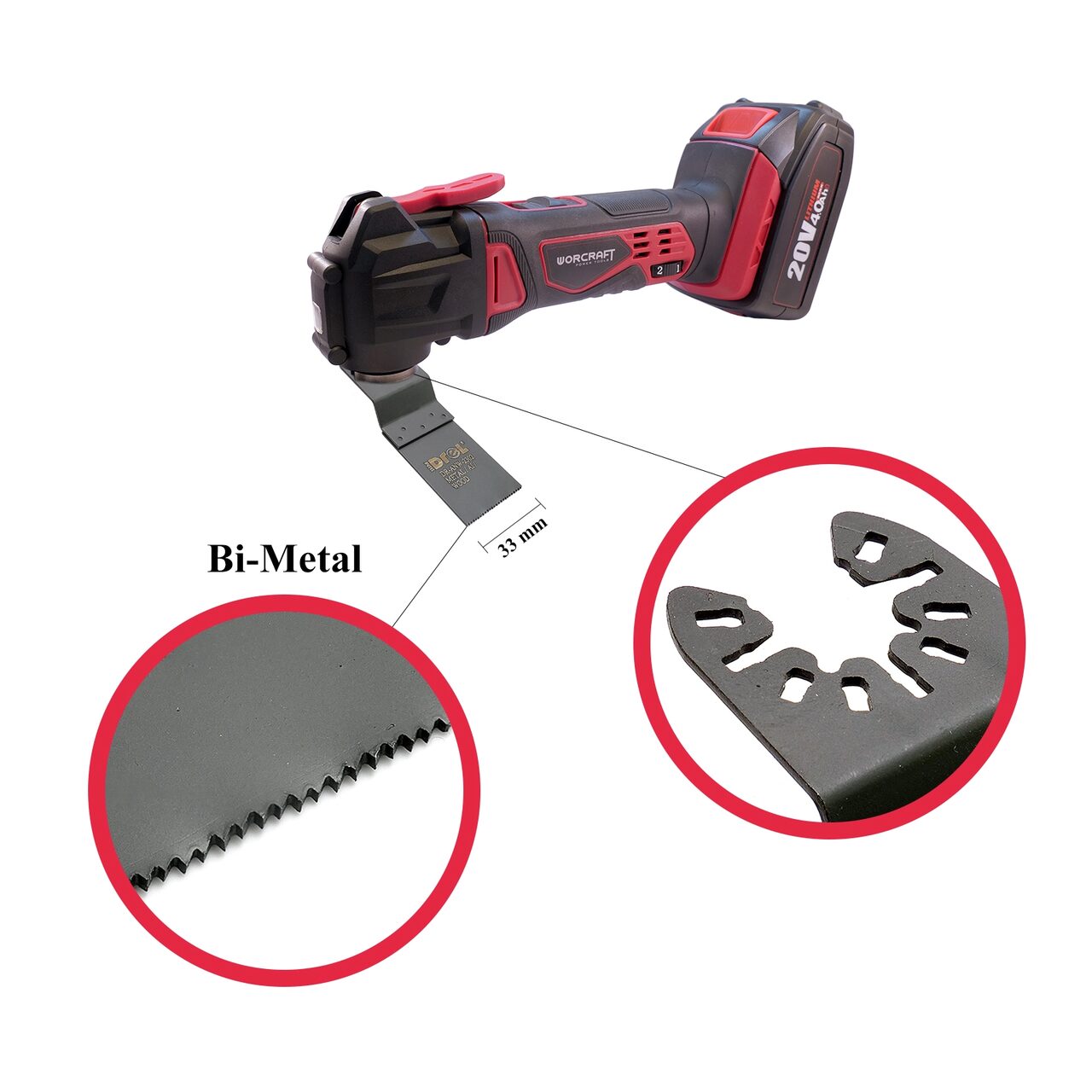 Panza/lama fierastrau, pentru multifunctional, bimetal, pentru metal, lemn, 33 mm, Drel