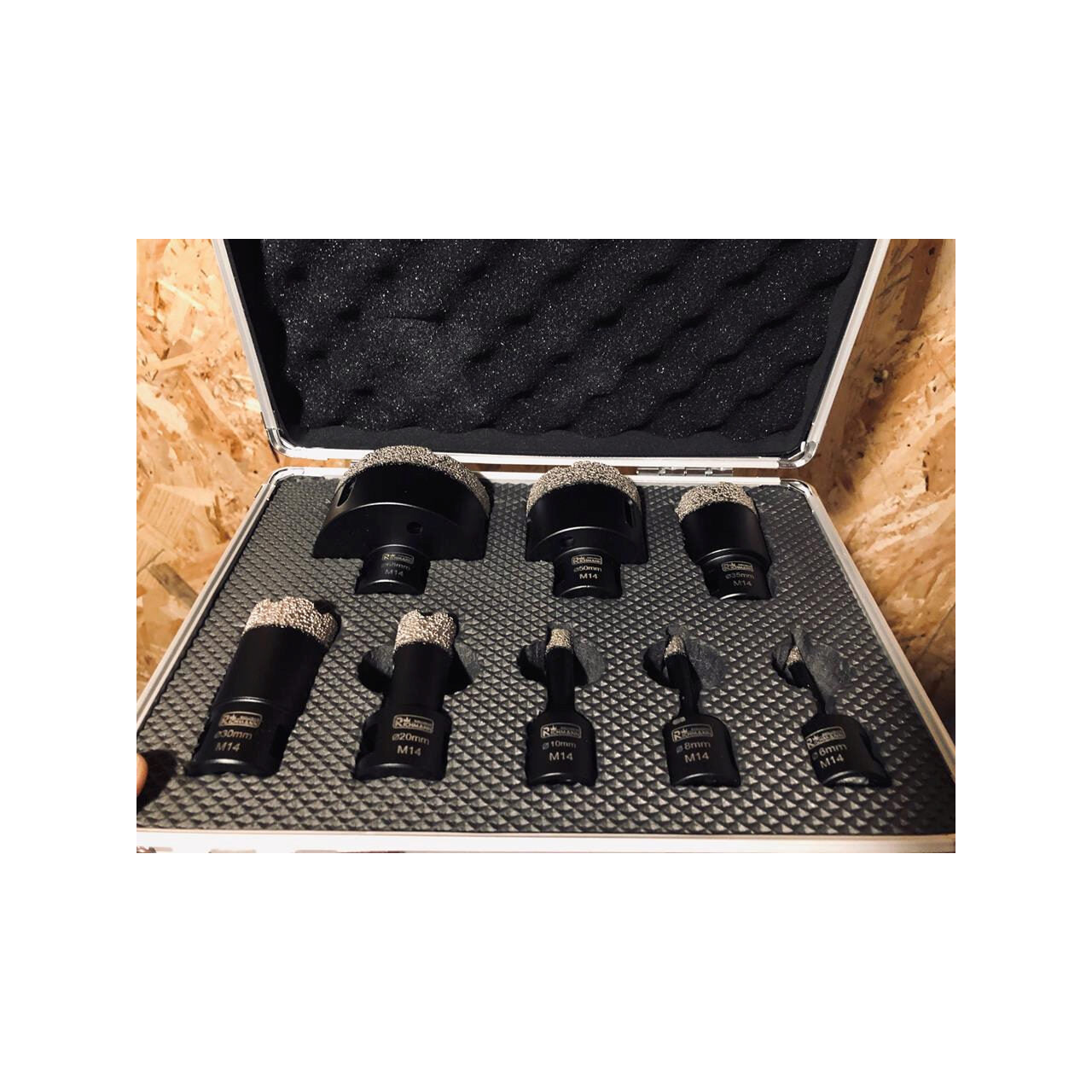 Carote diamantate, vacuum brazed, M14, set 8 buc, 6-68 mm, Richmann Exclusive