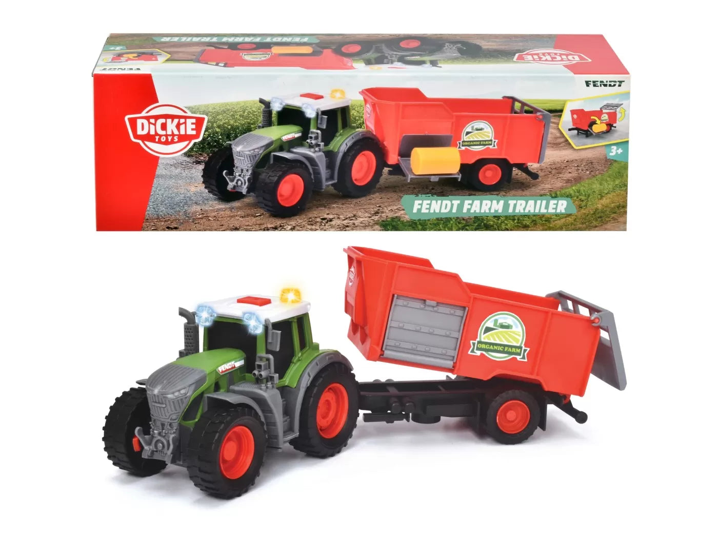 Dickie Fendt traktor utánfutóval