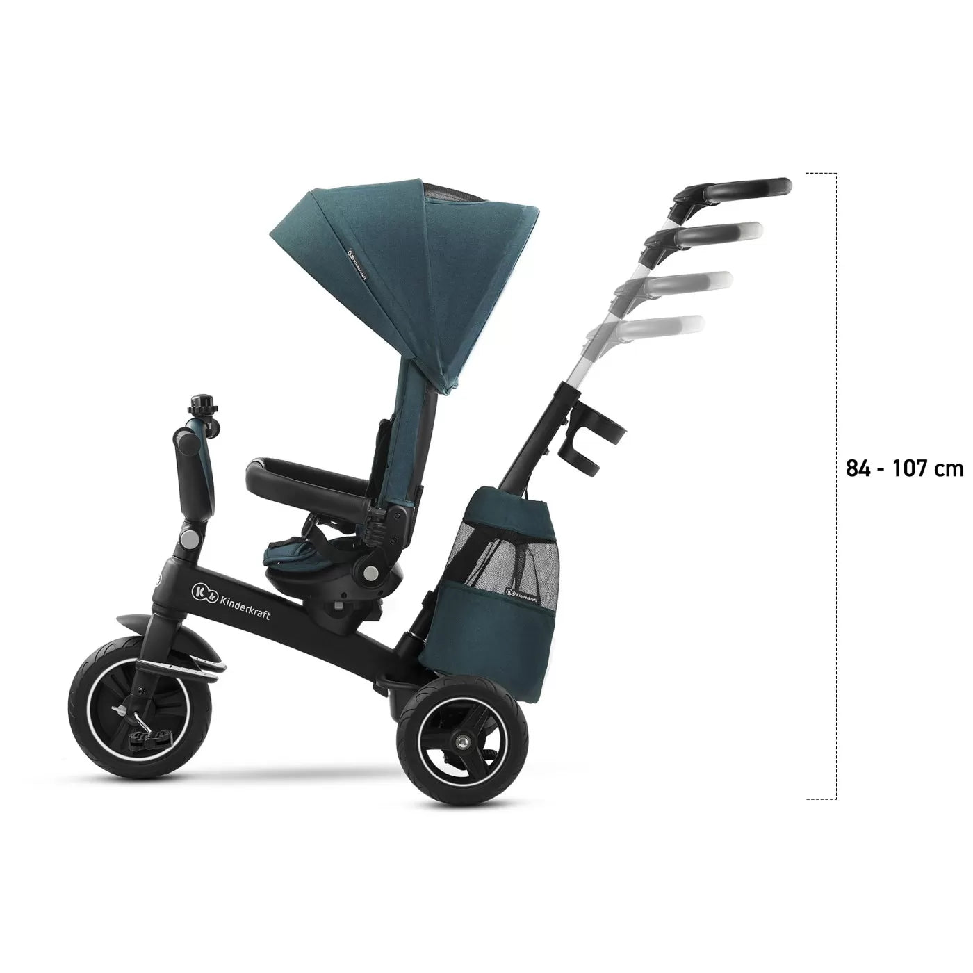 Kinderkraft easytwist tricikli, éjzöld