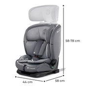 Scaun auto i-size, 76-150 cm, kinderkraft oneto 3, isofix, cool grey