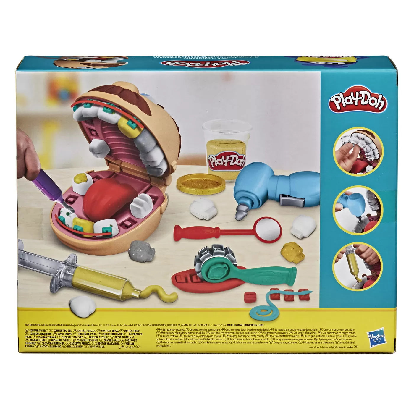 Play-Doh fogorvosi készlet kiegészítőkkel és színes fogakkal
