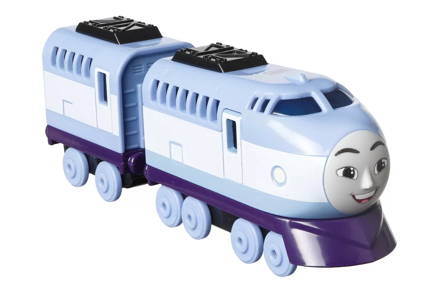 Thomas, a mozdony, tolókocsival és Kenji vagonnal