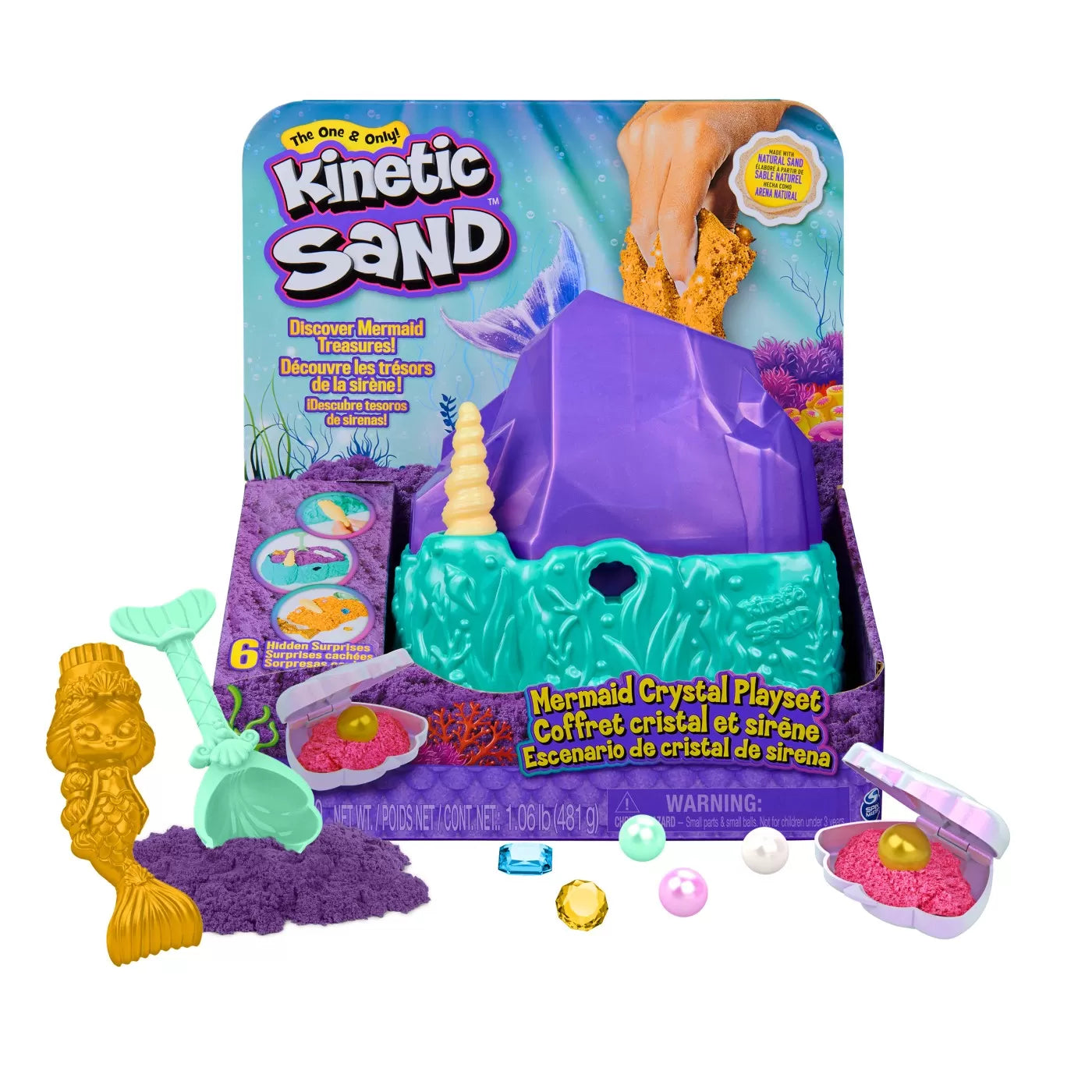 Kinetic sand set mermaid crystal