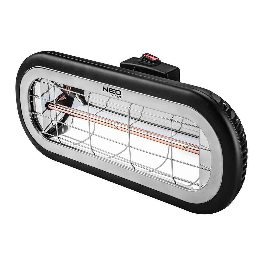 Teraszfűtő, infravörös, beltéri/kültéri, IP65, 2000 W, NEO