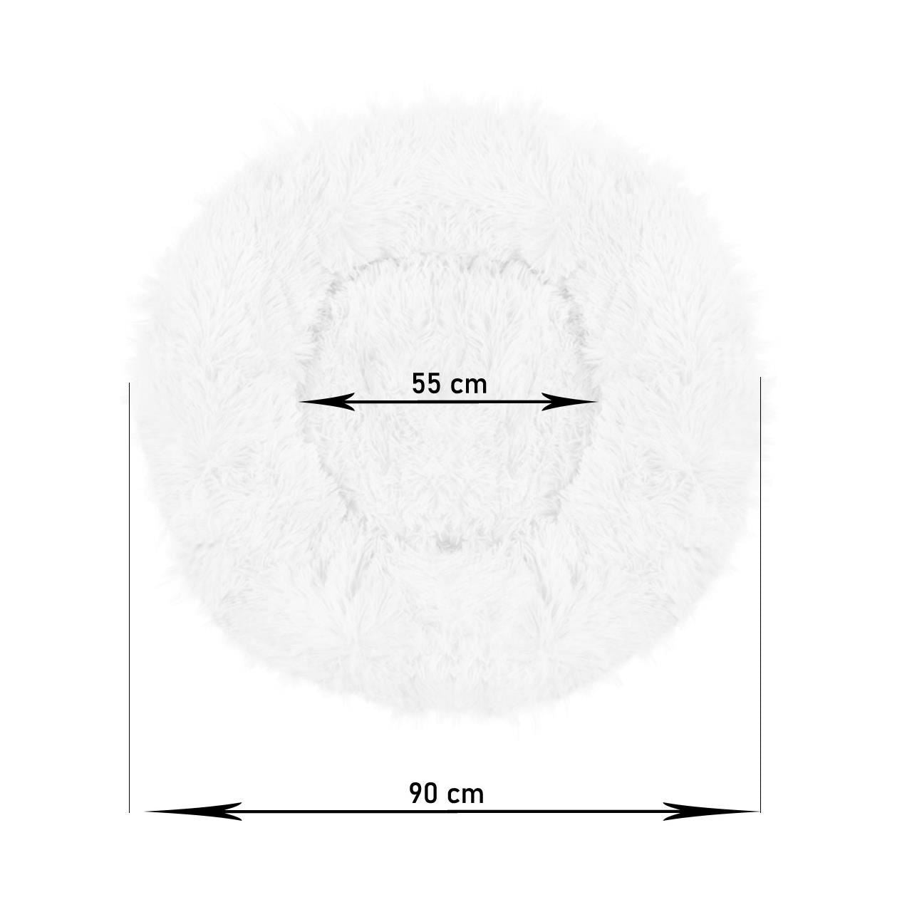 Culcus moale, pentru caine/pisica, crem, 90 cm