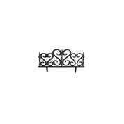 Gard de gradina decorativ, plastic negru, set 4 buc, 59.5x32.5 cm